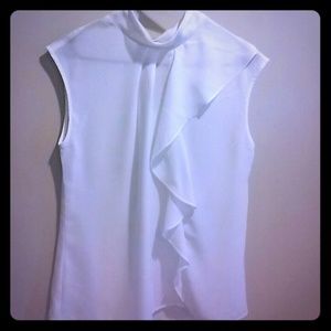 High collar loose blouse